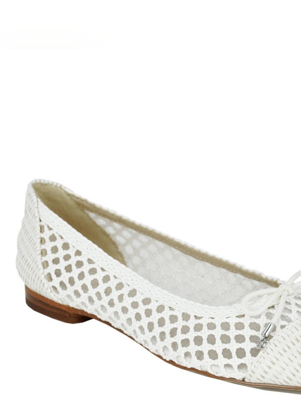 Sam Edelman May Woven Ballet Flat White Sz 7 $140 SH198